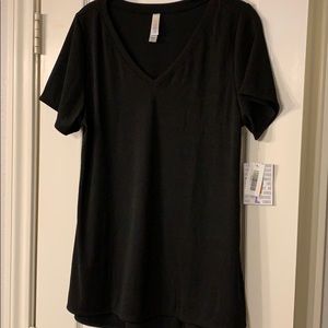 Lularoe large black ribbed Christy T